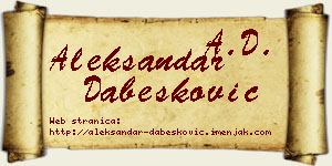 Aleksandar Dabesković vizit kartica